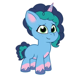 Size: 768x768 | Tagged: safe, artist:bluemario11, derpibooru import, pony, unicorn, g5, female, filly, foal, horn, image, misty brightdawn, png, simple background, transparent background