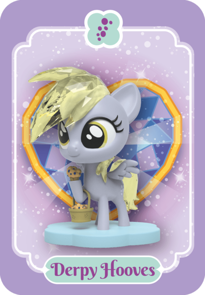 Size: 840x1206 | Tagged: safe, derpibooru import, official, derpy hooves, pegasus, pony, g4, basket, female, food, image, kwistal fwenz, mare, merchandise, muffin, png, raised hoof, solo, spread wings, tail, that pony sure does love muffins, toy, wings