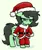 Size: 354x419 | Tagged: safe, artist:plunger, derpibooru import, oc, oc:anonfilly, unofficial characters only, earth pony, pony, christmas, clothes, costume, drawthread, female, filly, green eyes, hat, holiday, image, png, santa costume, santa hat, simple background, solo, white background