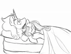 Size: 2160x1620 | Tagged: artist needed, safe, derpibooru import, idw, king sombra, radiant hope, pony, unicorn, g4, female, horn, image, jpeg, male, ship:hopebra, shipping, sleeping, straight