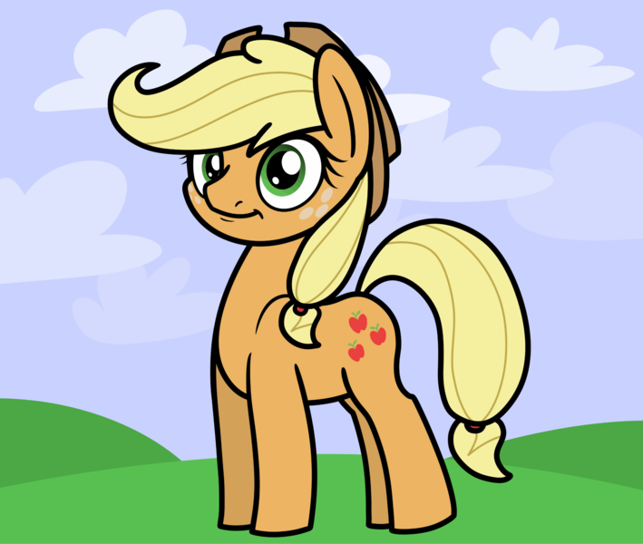 Size: 2048x1733 | Tagged: safe, artist:ewoudcponies, derpibooru import, applejack, earth pony, pony, g4, female, image, mare, outdoors, png, solo, standing