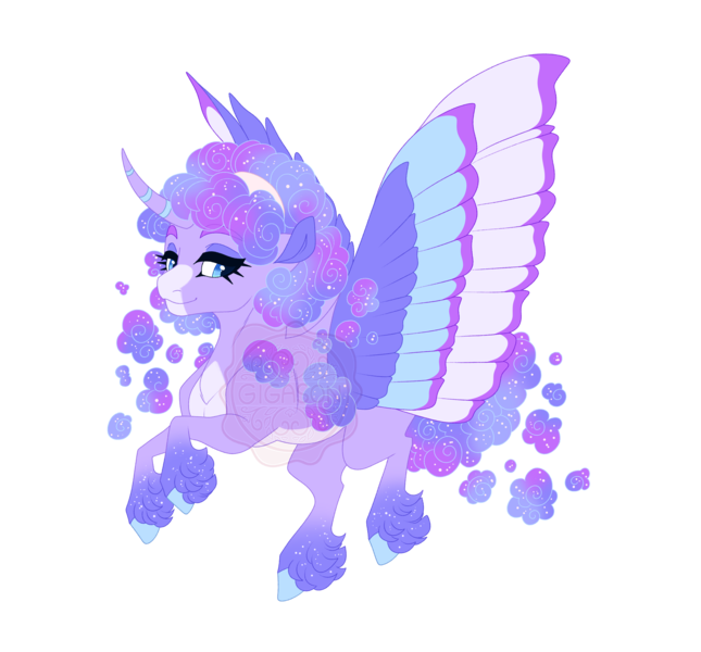 Size: 5700x5300 | Tagged: safe, artist:gigason, derpibooru import, oc, oc:purple poinsettia, alicorn, pony, absurd resolution, colored wings, female, image, magical lesbian spawn, mare, multicolored wings, offspring, parent:pinkie pie, parent:princess luna, parents:lunapie, png, simple background, solo, transparent background, wings