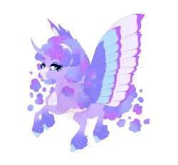 Size: 5700x5300 | Tagged: safe, artist:gigason, derpibooru import, oc, oc:purple poinsettia, alicorn, pony, absurd resolution, colored wings, female, image, magical lesbian spawn, mare, multicolored wings, offspring, parent:pinkie pie, parent:princess luna, parents:lunapie, png, simple background, solo, transparent background, wings