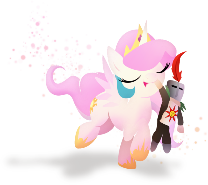 Size: 1182x1053 | Tagged: safe, artist:rariedash, derpibooru import, princess celestia, alicorn, pony, g4, cewestia, cute, cutelestia, cutie mark, dark souls, doll, female, filly, foal, hooves, horn, image, lineless, open mouth, plushie, png, simple background, solaire of astora, solo, spread wings, toy, transparent background, wings, younger