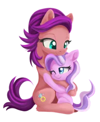 Size: 1029x1250 | Tagged: safe, artist:dusthiel, derpibooru import, diamond tiara, spoiled rich, earth pony, pony, g4, alternate ending, cute, cutie mark, daaaaaaaaaaaw, daughter, diamondbetes, female, filly, foal, good end, good spoiled rich, heartwarming, heartwarming in hindsight, hug, image, mare, mother, mother and child, mother and daughter, motherly love, out of character, png, reconciliation, redemption, reformed, simple background, spoiled cute, sweet dreams fuel, transparent background