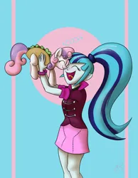 Size: 2160x2777 | Tagged: safe, artist:jorobro, derpibooru import, sonata dusk, sweetie belle, human, pony, unicorn, equestria girls, g4, boop, cute, diasweetes, female, filly, foal, food, horn, image, png, ponies in food, pony as food, pun, sonatabetes, sonataco, taco, taco belle, taco suit, that girl sure loves tacos, that pony sure does love tacos, that siren sure does love tacos