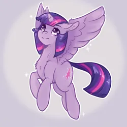 Size: 6000x6000 | Tagged: safe, artist:csox, derpibooru import, twilight sparkle, twilight sparkle (alicorn), alicorn, pony, g4, chest fluff, cute, female, flying, image, mare, png, smiling, solo, twiabetes