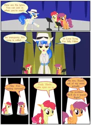 Size: 2700x3713 | Tagged: safe, artist:gm-scoots, derpibooru import, apple bloom, sapphire shores, scootaloo, comic:bleeding hearts, g4, comic, female, image, lesbian, png, ship:scootabloom, shipping