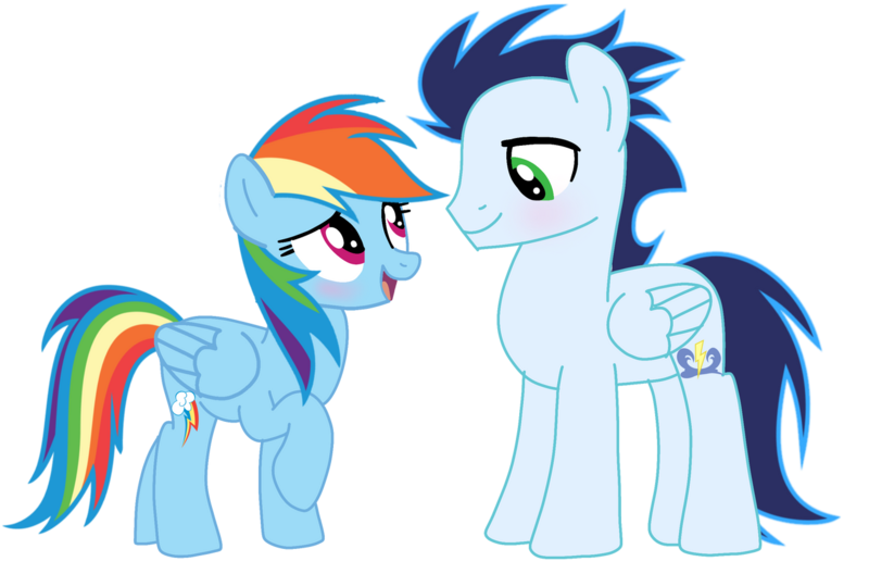 Size: 1280x844 | Tagged: safe, artist:soarindasher10, derpibooru import, rainbow dash, soarin', pegasus, pony, g4, female, image, male, mare, png, shipping, simple background, soarindash, stallion, straight, transparent background