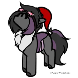 Size: 3000x3000 | Tagged: safe, artist:purple wingshade, derpibooru import, oc, oc:mimicry, unofficial characters only, changedling, changeling, pony, christmas, hat, holiday, image, png, santa hat, solo