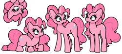 Size: 3876x1736 | Tagged: safe, artist:kindakismet, derpibooru import, pinkie pie, earth pony, pony, g4, group, image, multeity, png, self paradox, self ponidox, simple background, white background