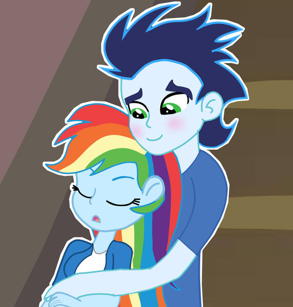 Size: 1280x1343 | Tagged: safe, artist:soarindasher10, derpibooru import, rainbow dash, soarin', human, equestria girls, g4, female, image, jpeg, male, shipping, soarindash, straight