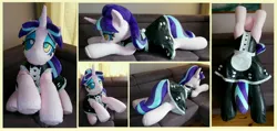 Size: 8704x4144 | Tagged: safe, artist:calusariac, derpibooru import, starlight glimmer, pony, g4, absurd resolution, clothes, hypno eyes, image, irl, jpeg, life size, maid, photo, plushie, solo