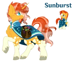 Size: 2919x2413 | Tagged: safe, artist:brybrychan, artist:bryonythewolf, derpibooru import, part of a set, sunburst, pony, unicorn, g4, chest fluff, high res, hock fluff, horn, image, male, missing accessory, part of a series, png, raised hoof, simple background, solo, stallion, transparent background, turned head, unshorn fetlocks