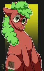 Size: 731x1159 | Tagged: safe, artist:lawkbutt, derpibooru import, oc, unofficial characters only, earth pony, pony, chocolate, food, image, png, solo