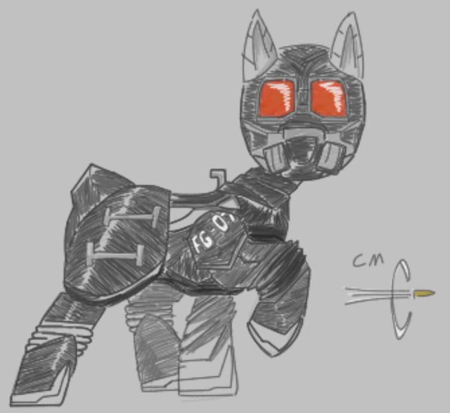 Size: 764x701 | Tagged: safe, artist:otl crafts, derpibooru import, oc, oc:supersonic, unofficial characters only, bat pony, pony, fallout equestria, adaptive combat suit, alternate universe, armor, bullet, image, png, respirator, solo, weapon rack