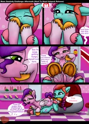 Size: 3800x5250 | Tagged: suggestive, artist:littlenaughtypony, derpibooru import, pipp petals, earth pony, pegasus, pony, art pack:hoof to heart, comic:mane smelody aftermath, g5, art pack, blushing, comic, dialogue, female, fetish, frog (hoof), hoof fetish, hoof licking, hoof polish, hoof worship, image, jazz hooves, licking, mare, offscreen character, png, pov, sniffing, tail, tongue out, underhoof