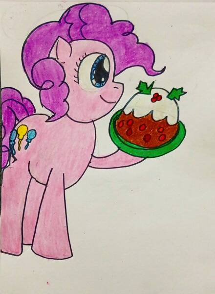 Size: 1080x1472 | Tagged: safe, artist:yamikarishadow6, derpibooru import, pinkie pie, g4, baking, fruitcake, image, jpeg