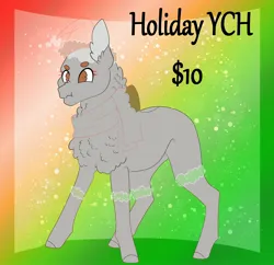 Size: 3000x2900 | Tagged: safe, artist:inisealga, derpibooru import, oc, unofficial characters only, pony, christmas, clothes, commission, holiday, image, jpeg, scarf, scrunchy face, socks, ych example, your character here