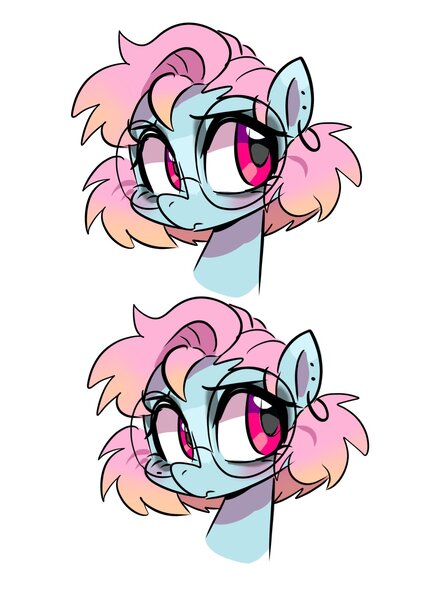 Size: 1240x1754 | Tagged: safe, artist:jully-park, derpibooru import, oc, oc:charlotte parker, earth pony, pony, bust, glasses, image, jpeg, portrait, simple background