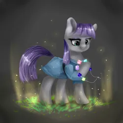 Size: 3000x3000 | Tagged: safe, artist:katemaximova, derpibooru import, maud pie, earth pony, pony, g4, maud pie (episode), candy, female, food, image, jewelry, jpeg, mare, my little pony, necklace, raised hoof, rock candy, rock candy necklace, solo