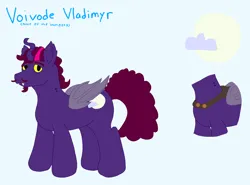 Size: 6200x4600 | Tagged: safe, artist:batpony, derpibooru import, oc, unofficial characters only, alicorn, bat pony, bat pony alicorn, pony, undead, vampire, vampony, bat wings, curly mane, curly tail, cutie mark, facial hair, fangs, horn, image, magenta mane, magenta tail, male, membranous wings, pink mane, pink tail, png, purple fur, reference sheet, simple background, solo, tail, wings