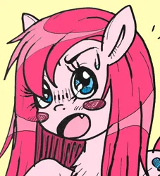 Size: 811x892 | Tagged: safe, derpibooru import, pinkie pie, earth pony, pony, g4, anime, anime style, cropped, image, jpeg, pinkamena diane pie