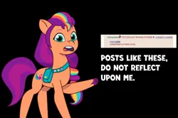 Size: 800x531 | Tagged: safe, derpibooru import, sunny starscout, g5, my little pony: tell your tale, 4chan, image, implied misty brightdawn, implied violence, meta, png