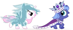 Size: 1801x750 | Tagged: safe, artist:arvaus, derpibooru import, princess celestia, princess luna, princess platinum, alicorn, pony, windigo, g4, cewestia, chase, clothes, costume, cute, dressup, female, filly, filly luna, foal, image, open mouth, png, running, simple background, smiling, spread wings, transparent background, wings, woona, younger