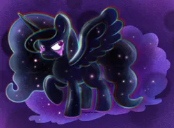 Size: 1280x946 | Tagged: safe, artist:amynewblue, derpibooru import, nightmare moon, princess luna, tantabus, alicorn, do princesses dream of magic sheep, g4, crying, dream, image, my little pony, png, simple background, solo