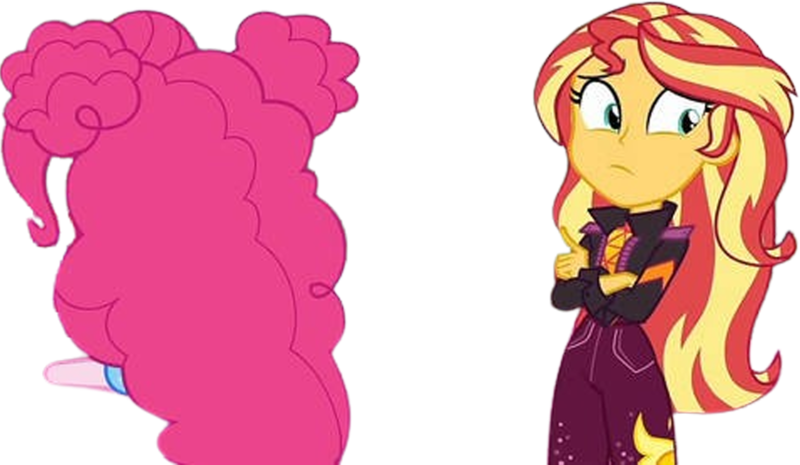 Size: 4331x2520 | Tagged: safe, derpibooru import, edit, edited screencap, editor:mrtoonlover83, screencap, pinkie pie, sunset shimmer, human, equestria girls, g4, duo, duo female, female, image, not a vector, png