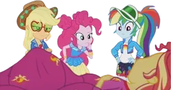 Size: 4478x2366 | Tagged: safe, derpibooru import, edit, edited screencap, editor:mrtoonlover83, screencap, applejack, pinkie pie, rainbow dash, sunset shimmer, human, equestria girls, g4, background removed, image, not a vector, png, simple background, transparent background