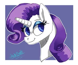 Size: 1360x1145 | Tagged: safe, derpibooru import, rarity, pony, unicorn, g4, bust, horn, image, png, portrait, purple mane, solo, white coat