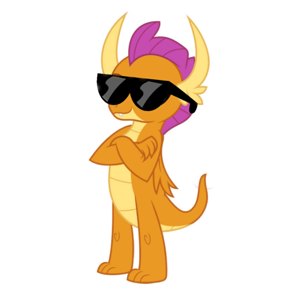 Size: 1290x1290 | Tagged: safe, artist:gaelgaming1, derpibooru import, smolder, dragon, g4, dragoness, female, image, png, simple background, solo, sunglasses, transparent background