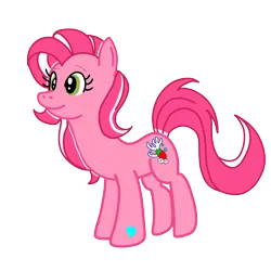 Size: 3024x3024 | Tagged: safe, artist:omegaridersangou, derpibooru import, strawberry reef, pony, g3, g4, closed mouth, female, g3 to g4, generation leap, image, png, simple background, smiling, solo, transparent background