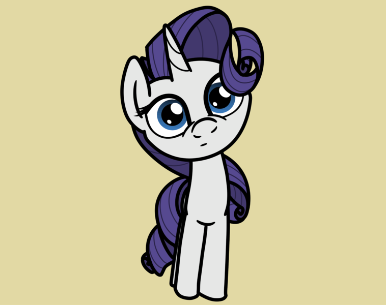 Size: 2048x1621 | Tagged: safe, artist:ewoudcponies, derpibooru import, rarity, pony, unicorn, g4, female, horn, image, looking at you, mare, png, simple background, solo, yellow background