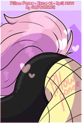 Size: 6000x9000 | Tagged: suggestive, artist:sexygoatgod, derpibooru import, fluttershy, pegasus, bunny suit, clothes, female, fishnet clothing, fishnets, image, magazine, magazine cover, pillow ponee, pillow ponee: issue 1, png, socks, solo, stockings, thigh highs