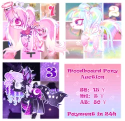 Size: 6084x5891 | Tagged: safe, artist:anno酱w, derpibooru import, oc, unofficial characters only, cat, cat pony, original species, pegasus, adoptable, adopted, base used, devil, devil horns, flower, halo, horns, image, moodboard, moon, png, rainbow, rose, small wings, wings