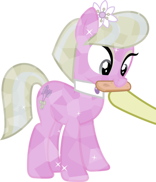 Size: 3217x3759 | Tagged: safe, artist:firlin123, lilac luster, crystal pony, pony, games ponies play, .svg available, background pony, female, flower, flower in hair, image, mare, mouth hold, simple background, solo, svg, transparent background, vector