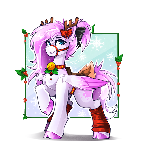 Size: 2372x2514 | Tagged: safe, artist:buvanybu, derpibooru import, oc, oc:frost blush, pegasus, pony, female, image, mare, pegasus oc, png, solo, solo female, wings