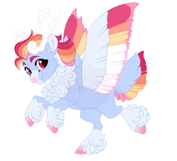 Size: 4600x4200 | Tagged: safe, artist:gigason, derpibooru import, oc, oc:snowburst, absurd resolution, colored wings, image, magical lesbian spawn, male, multicolored wings, offspring, parent:bori the reindeer, parent:rainbow dash, png, reindeer pony, simple background, solo, transparent background, wings