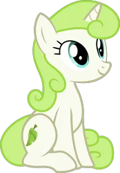 Size: 3062x4407 | Tagged: safe, artist:firlin123, minty green, pony, unicorn, the washouts (episode), absurd resolution, background pony, cute, female, image, looking up, mare, sitting, smiling, solo, svg, transparent backgroun, vector