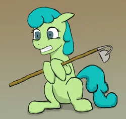 Size: 800x754 | Tagged: safe, artist:jberg18, derpibooru import, green jewel, pony, g4, atg 2013, image, jpeg, shovel, solo