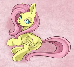 Size: 1809x1643 | Tagged: safe, artist:dusthiel, derpibooru import, fluttershy, pegasus, pony, g4, :p, bedroom eyes, butt, colored pupils, cute, dock, ear fluff, featureless crotch, female, flutterbutt, folded wings, image, lidded eyes, looking at you, looking back, lying down, mare, pink background, plot, png, sexy, shyabetes, side, simple background, solo, tail, teasing, tongue out, underhoof, wings