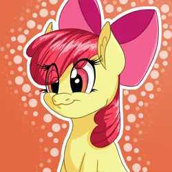 Size: 2000x2000 | Tagged: safe, artist:witchtaunter, derpibooru import, apple bloom, earth pony, pony, g4, adorabloom, cute, female, filly, foal, image, png, smiling, solo