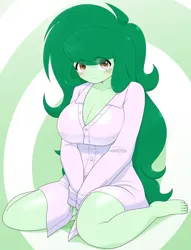 Size: 2712x3554 | Tagged: suggestive, artist:batipin, derpibooru import, wallflower blush, human, equestria girls, g4, breasts, busty wallflower blush, image, looking at you, missing accessory, missing shoes, png