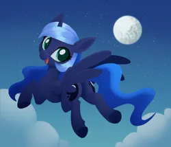 Size: 2936x2516 | Tagged: safe, artist:dusthiel, derpibooru import, princess luna, pony, g4, butt, cloud, image, moon, plot, png, solo