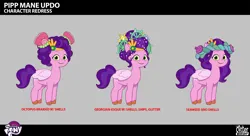 Size: 2048x1116 | Tagged: safe, derpibooru import, official, pegasus, pony, g5, my little pony: tell your tale, spoiler:g5, spoiler:my little pony: tell your tale, spoiler:tyts02e28, alternate hairstyle, diadem, enchantment under the sea, female, folded wings, headband, image, jewelry, jpeg, lil critter workshop, mare, my little pony logo, regalia, royalty, seashell, ship wheel, smiling, wings