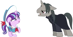 Size: 5801x3000 | Tagged: safe, artist:cloudy glow, derpibooru import, professor flintheart, snowfall frost, starlight glimmer, pony, unicorn, g4, duo, female, horn, image, male, png, simple background, transparent background, vector