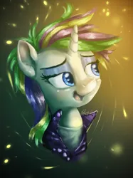 Size: 3404x4539 | Tagged: safe, artist:helmie-art, derpibooru import, rarity, pony, unicorn, g4, it isn't the mane thing about you, alternate hairstyle, bust, clothes, female, horn, image, mare, my little pony, open mouth, png, portrait, punk, raripunk, solo